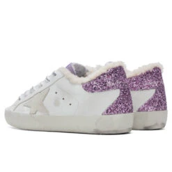 Golden Goose Women's Super-Star Sneakers - White/Lavender -Best Shoes Shop Golden Goose Women s Superstar White Lavender GWF00102.F001623.10641 08 28 2021 01 3