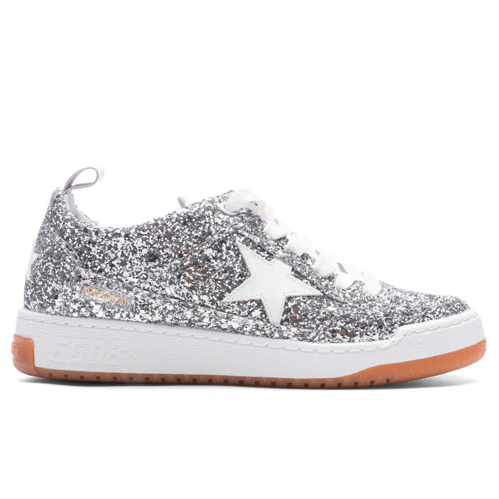 Golden Goose Women's Yeah Glitter - Silver/White 1 Golden Goose Women's Yeah Glitter - Silver/White