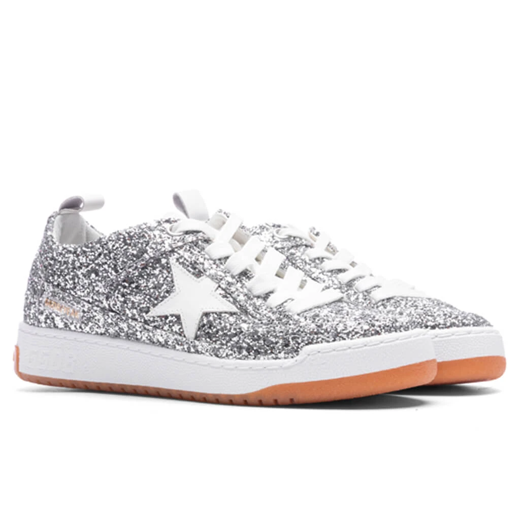 Golden Goose Women's Yeah Glitter - Silver/White 2 Golden Goose Women's Yeah Glitter - Silver/White - Image 2