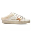 Golden Goose Women's Super Star Sabot - White/Chocolate Brown/Beige
