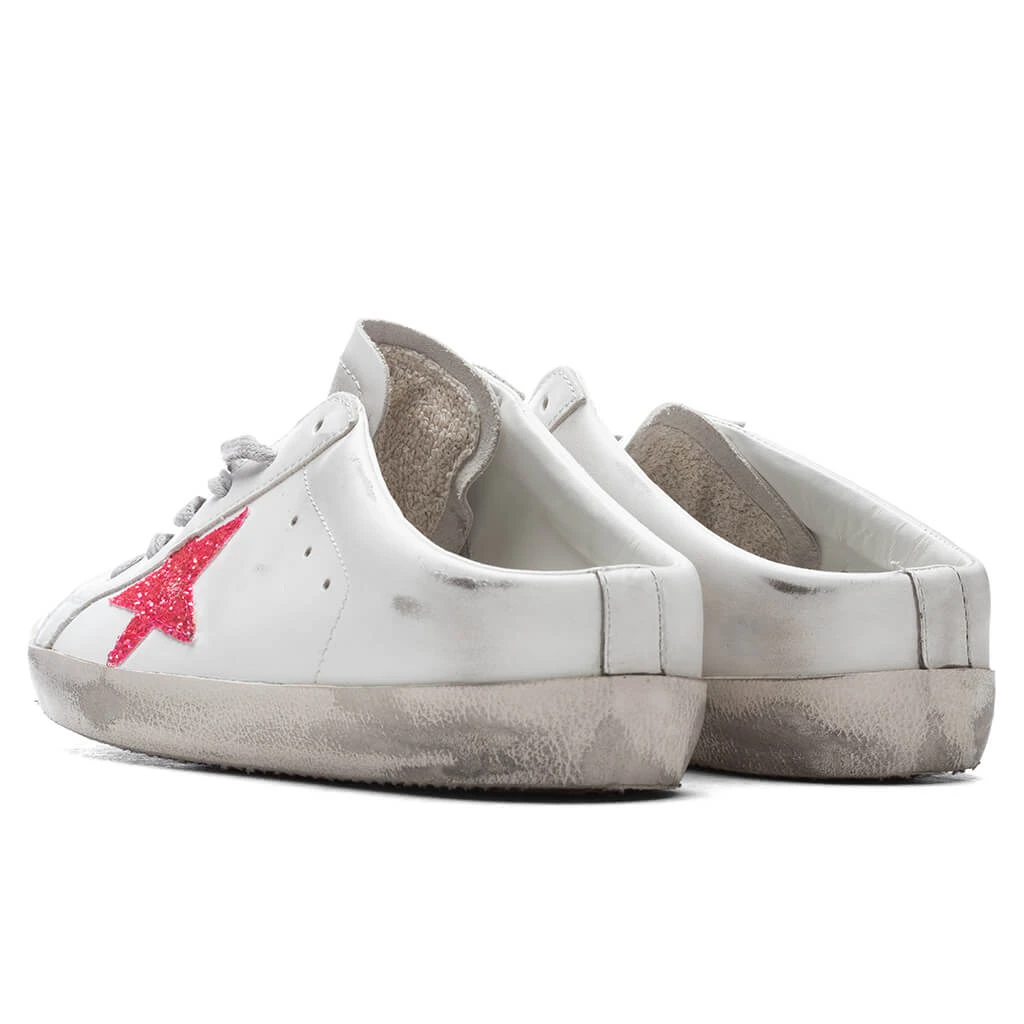 Golden Goose Women's Super-Star Sabot - White/Pink Fluorescent 3 Golden Goose Women's Super-Star Sabot - White/Pink Fluorescent - Image 3