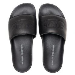 Logo Slider - Black/Black -Best Shoes Shop Heron Preston Logo Slider Black Black HMIC001R21LEA0011010 12 06 2020 01 5