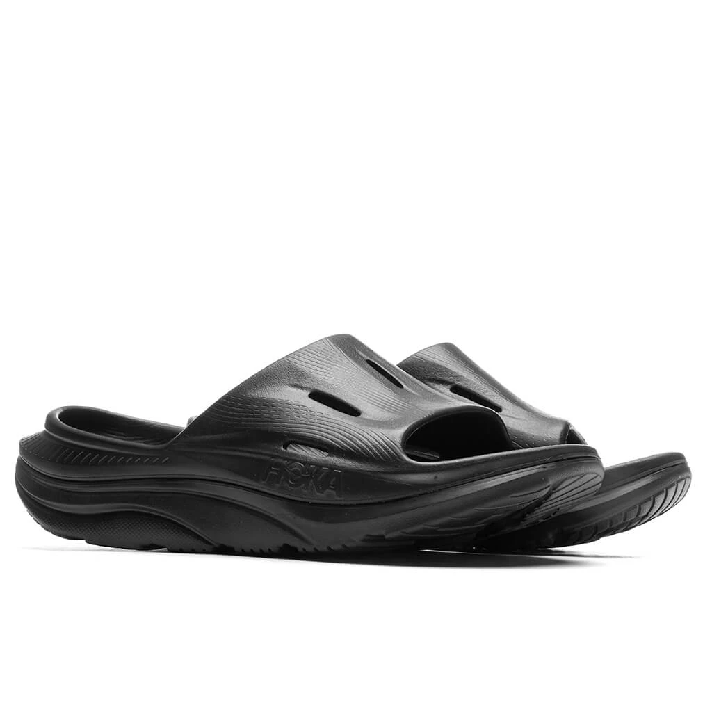 Hoka Ora Recovery Slide 3 - Black/Black 3 Hoka Ora Recovery Slide 3 - Black/Black - Image 3