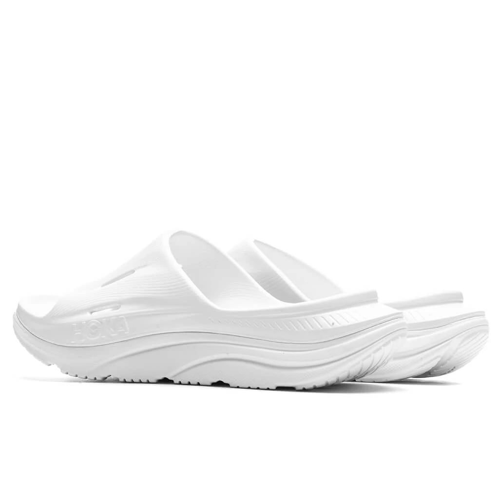 Hoka Ora Recovery Slide 3 - White/White 4 Hoka Ora Recovery Slide 3 - White/White - Image 4