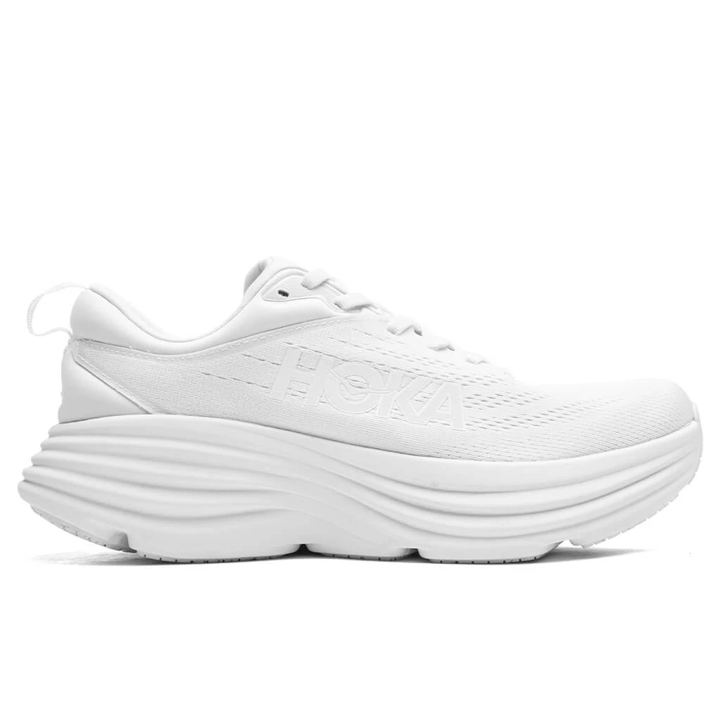 Hoka Women's Bondi 8 - White/White 1 Hoka Women's Bondi 8 - White/White