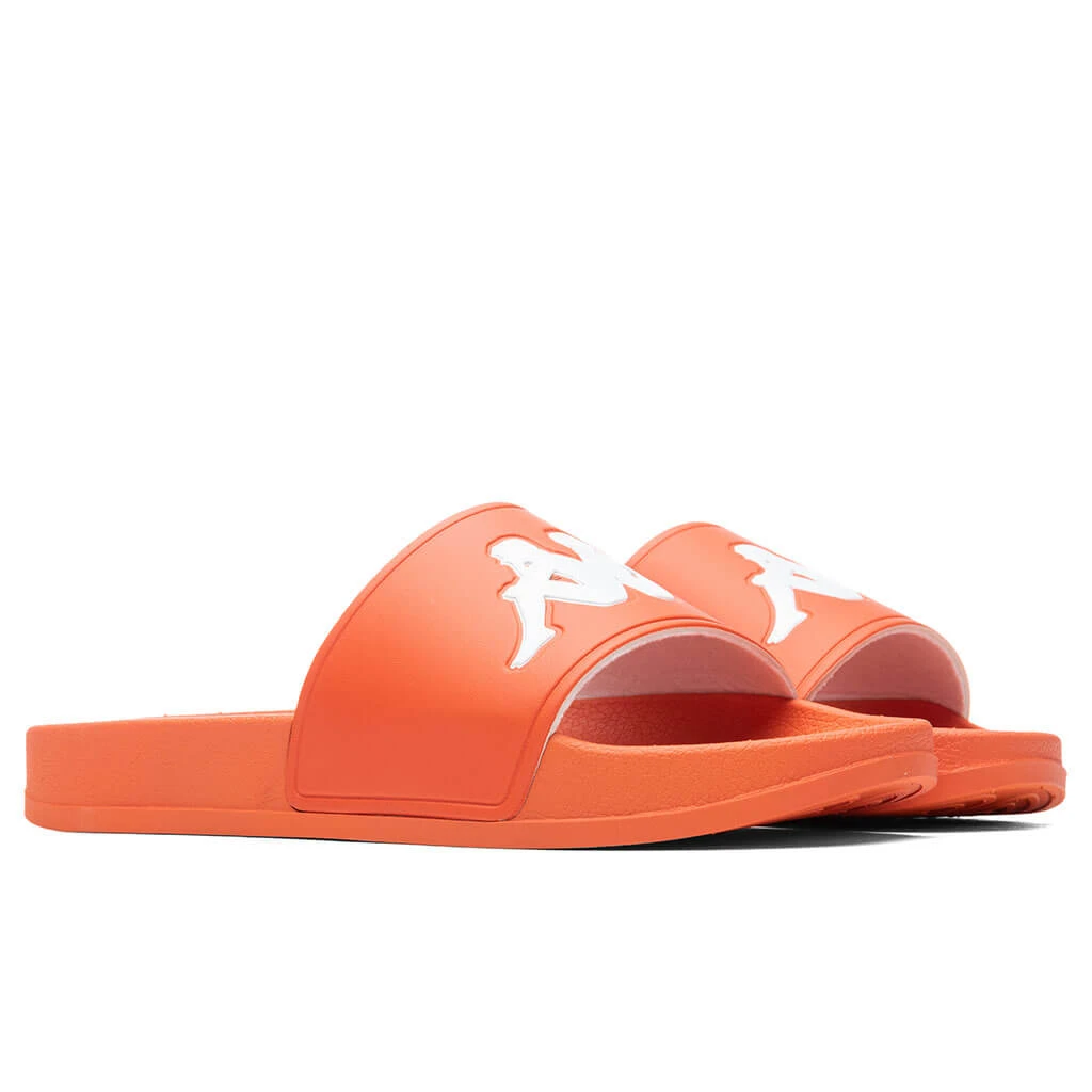 Kappa Authentic Adam 2 Slides - Orange Smutty/White 2 Kappa Authentic Adam 2 Slides - Orange Smutty/White - Image 2