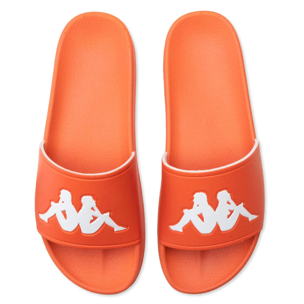 Kappa Authentic Adam 2 Slides - Orange Smutty/White 4 Kappa Authentic Adam 2 Slides - Orange Smutty/White - Image 4