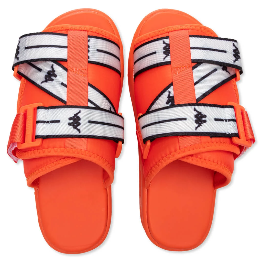 Kappa Authentic JPN Mitel 2 Sandals - Orange/Black 4 Kappa Authentic JPN Mitel 2 Sandals - Orange/Black - Image 4