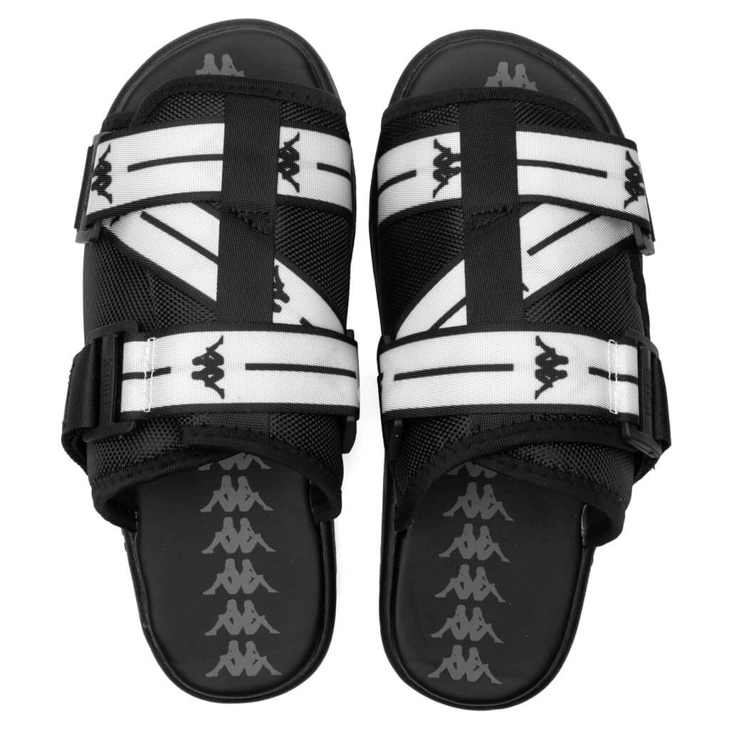 Kappa Authentic Jpn Mitel Sandals - Black/White 4 Kappa Authentic Jpn Mitel Sandals - Black/White - Image 4