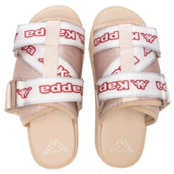 Kappa Logo Tape Kalpi Sandals - Beige/Light Pink -Best Shoes Shop Kappa Logo Tape Kalpi Sandals Beige Light Pink 32167QW A0E 01 22 2022 01 4