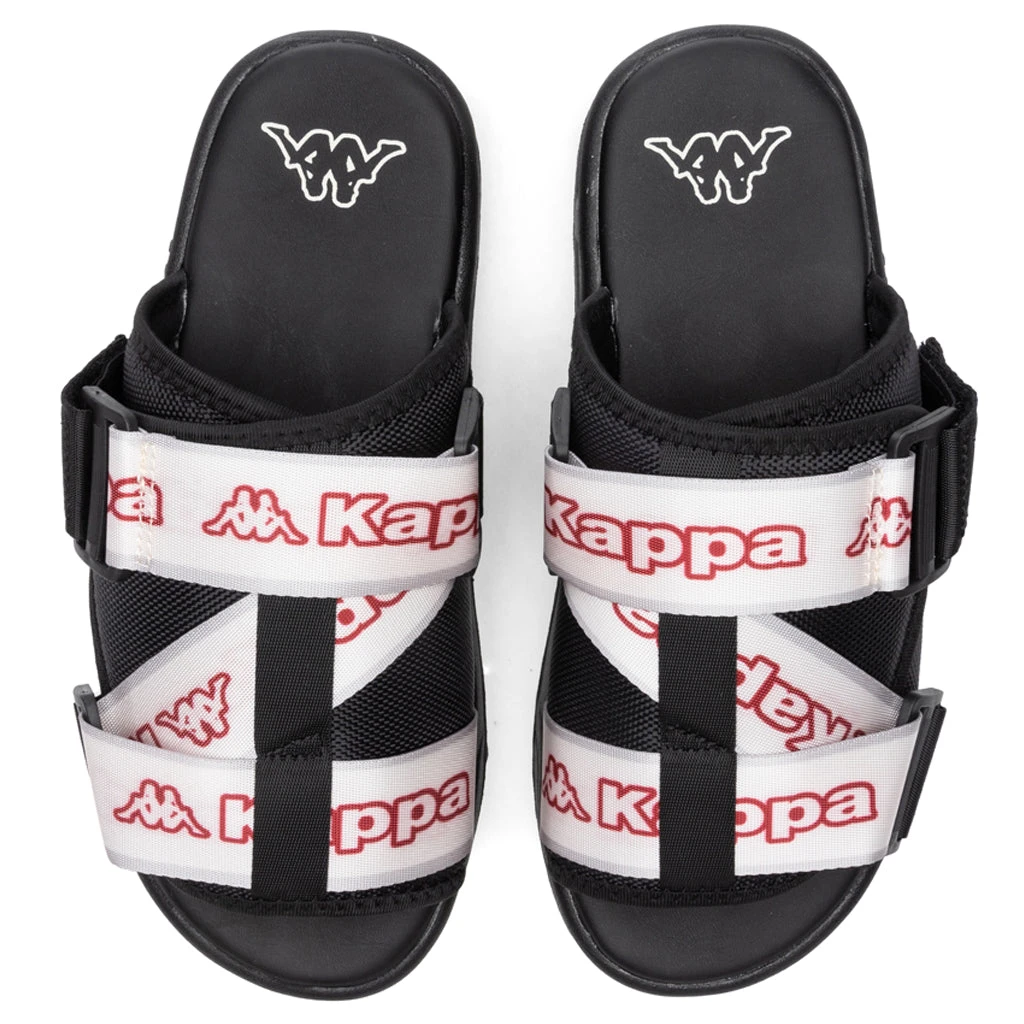 Kappa Logo Tape Kalpi Sandals - Black/Light Pink 2 Kappa Logo Tape Kalpi Sandals - Black/Light Pink - Image 2