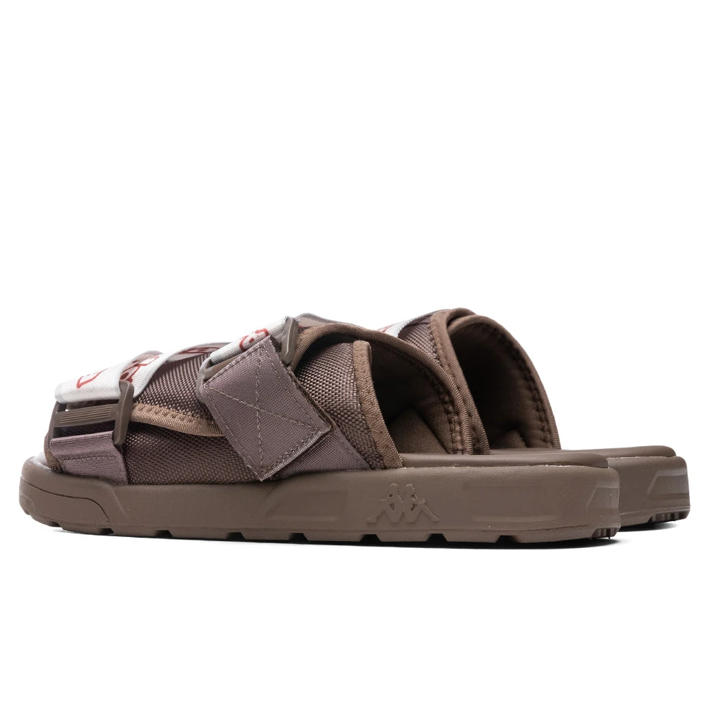 Kappa Logo Tape Kalpi Sandals - Brown/Light Pink 4 Kappa Logo Tape Kalpi Sandals - Brown/Light Pink - Image 4