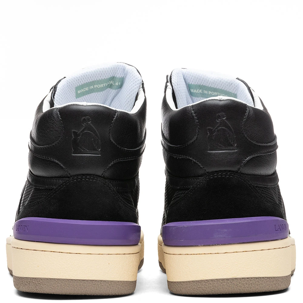 Lanvin Clay High Top Sneakers - Black/Mint Green 4 Lanvin Clay High Top Sneakers - Black/Mint Green - Image 4