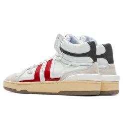 Lanvin Clay High Top Sneakers - White/Red -Best Shoes Shop Lanvin Clay High Top Sneakers White Red FM SKDK01 NASH A21 WHT 07 05 2021 01 4