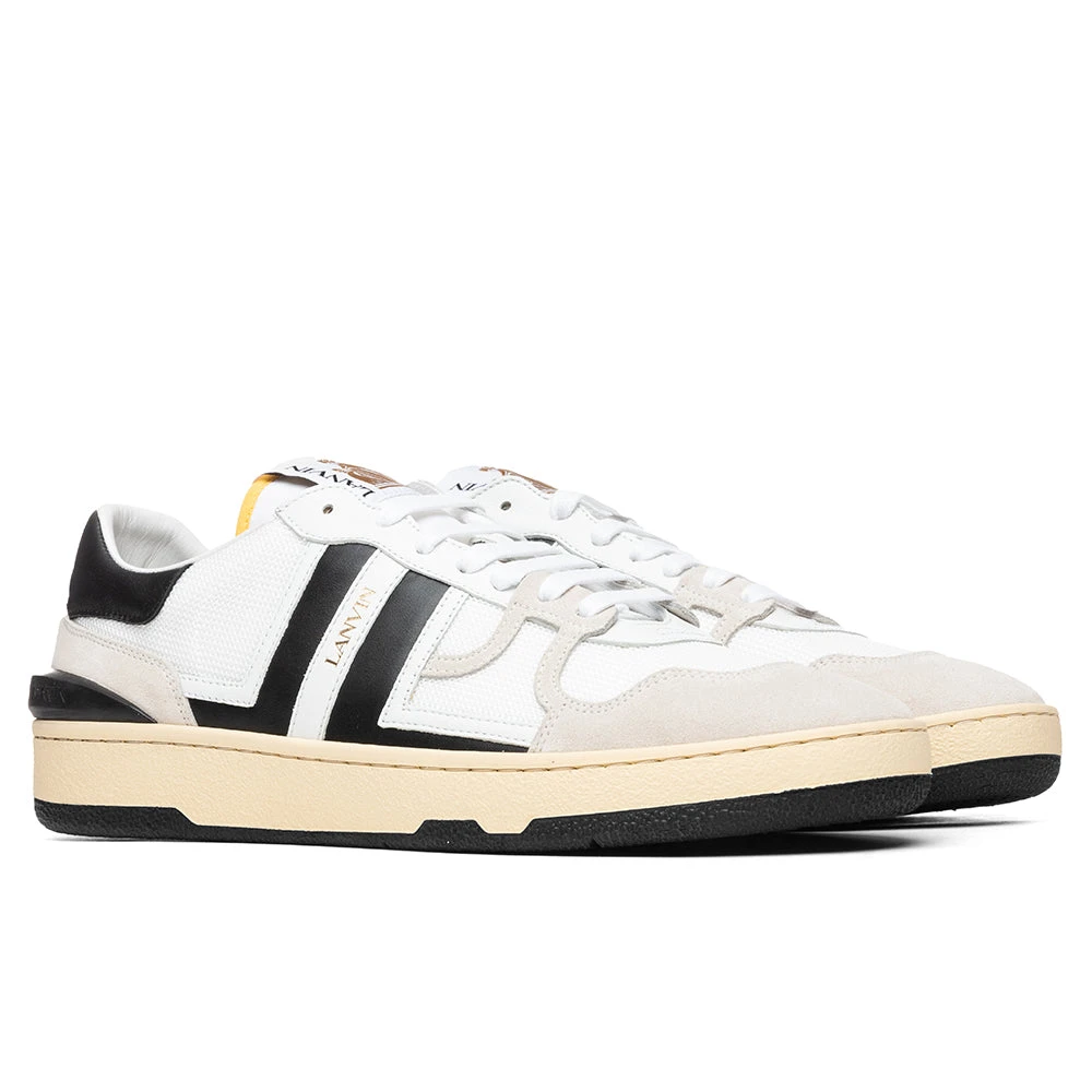 Lanvin Clay Low Top Sneakers - White/Black 2 Lanvin Clay Low Top Sneakers - White/Black - Image 2