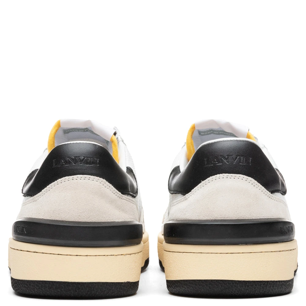 Lanvin Clay Low Top Sneakers - White/Black 4 Lanvin Clay Low Top Sneakers - White/Black - Image 4