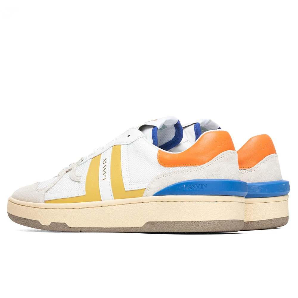 Lanvin Clay Low Top Sneakers - White/Yellow 3 Lanvin Clay Low Top Sneakers - White/Yellow - Image 3