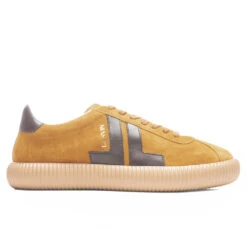 Lanvin Glen Leather & Suede Low Top Sneaker- Mustard