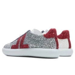 Lanvin Glen Low Top Sneakers - Silver/Red 6 Lanvin Glen Low Top Sneakers - Silver/Red -Best Shoes Shop Lanvin Glen Low Top Sneakers Silver Red FM SKLS00 GLIT H21 M230 10 30 2021 01 3