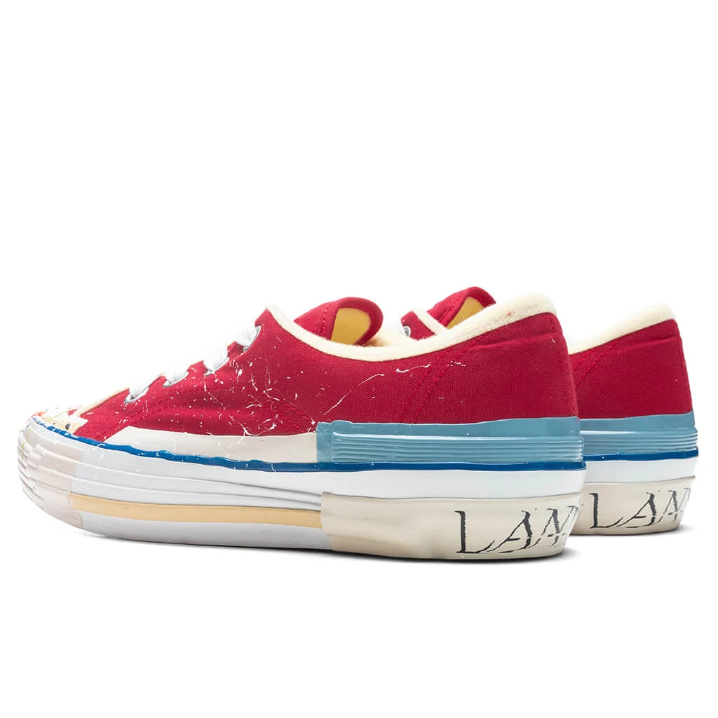 Lanvin X Gallery Dept. II Low Vulcanized Sneakers - Red/Multicolor 3 Lanvin X Gallery Dept. II Low Vulcanized Sneakers - Red/Multicolor - Image 3