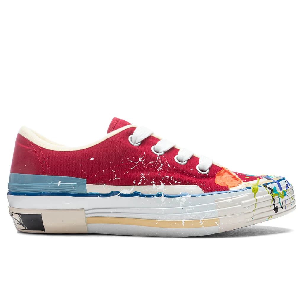Lanvin X Gallery Dept. II Low Vulcanized Sneakers - Red/Multicolor 1 Lanvin X Gallery Dept. II Low Vulcanized Sneakers - Red/Multicolor