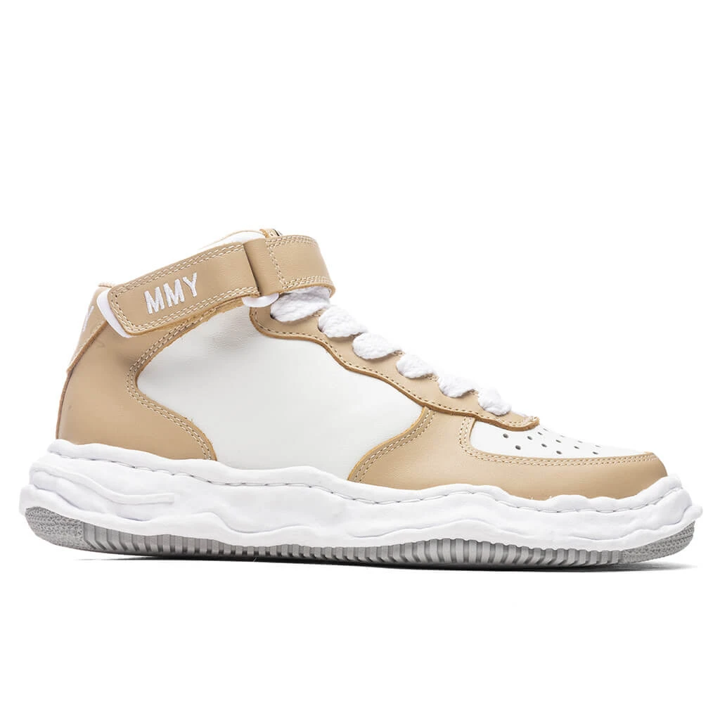 Wayne High OG Sole Leather Sneaker - Beige/White 1 Wayne High OG Sole Leather Sneaker - Beige/White