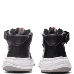 Wayne High OG Sole Leather Sneaker - Black/Grey -Best Shoes Shop Maison Mihara Yasuhiro Wayne High OG Sole Leather Sneaker Black Grey A08FW705 BLG 01 29 2022 01 5