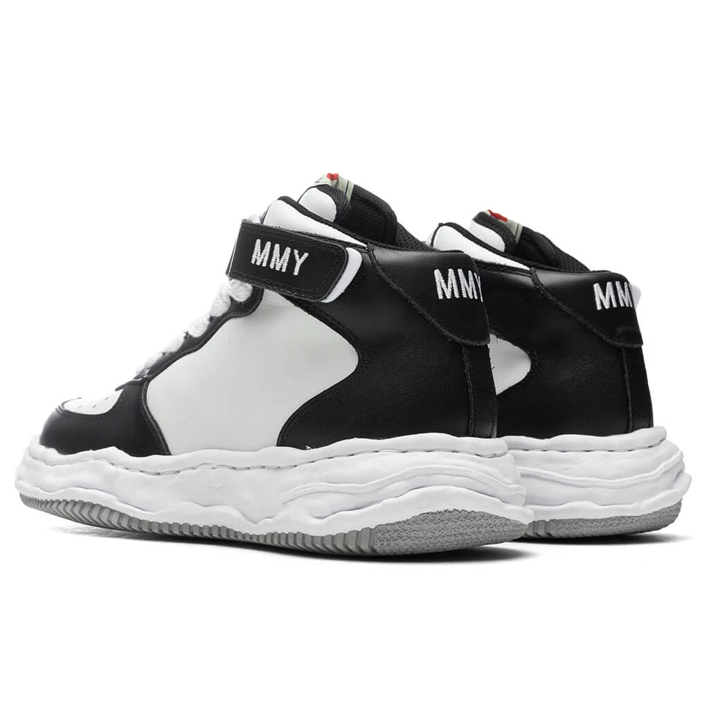 Wayne High OG Sole Leather Sneaker - Black/White 3 Wayne High OG Sole Leather Sneaker - Black/White - Image 3
