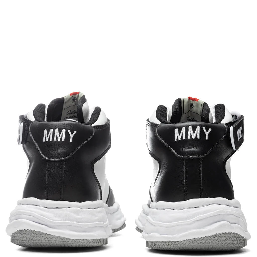 Wayne High OG Sole Leather Sneaker - Black/White 4 Wayne High OG Sole Leather Sneaker - Black/White - Image 4