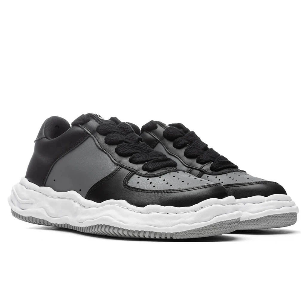 Wayne Low OG Sole Leather Sneaker - Black/Grey 2 Wayne Low OG Sole Leather Sneaker - Black/Grey - Image 2