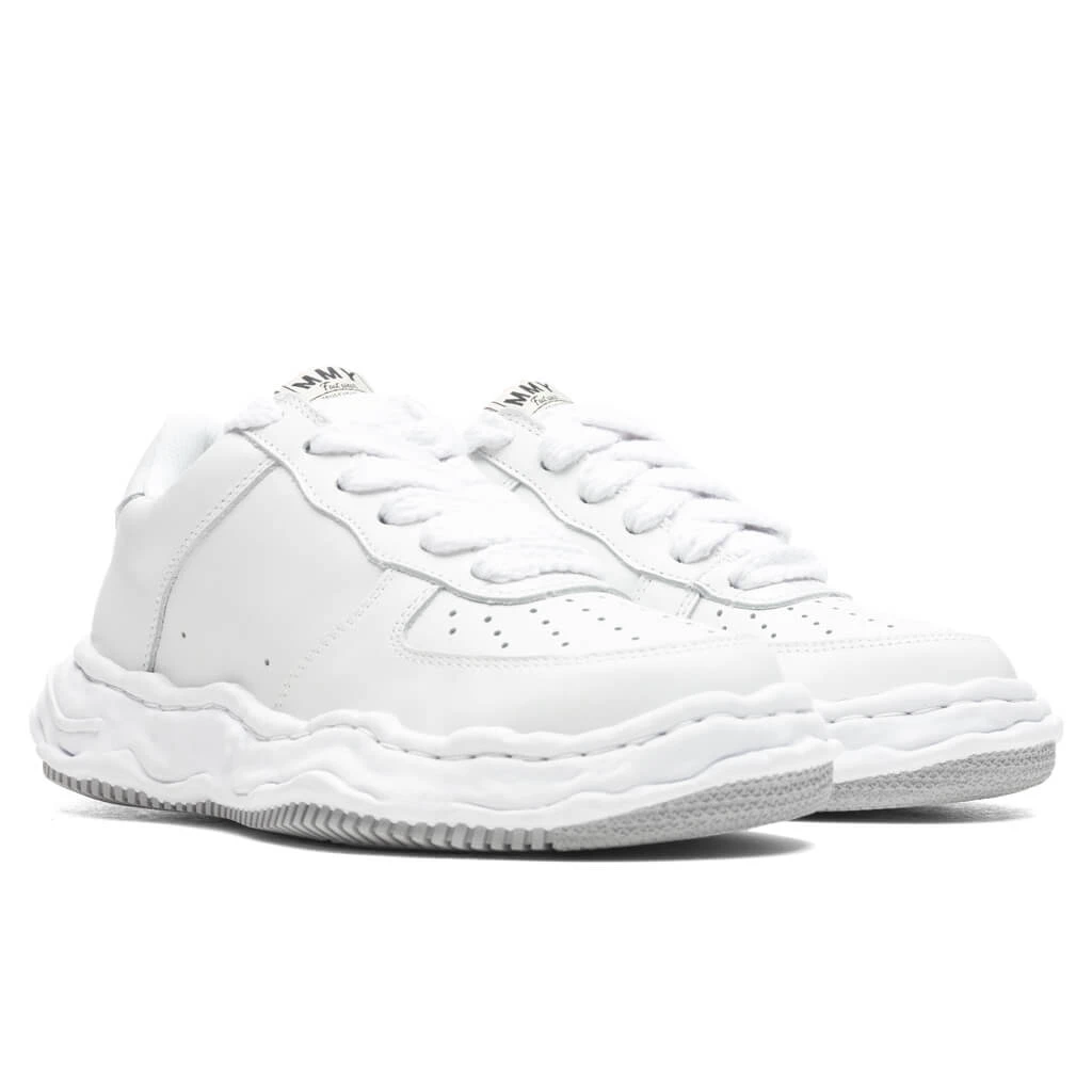 Wayne Low OG Sole Leather Sneaker - White 2 Wayne Low OG Sole Leather Sneaker - White - Image 2