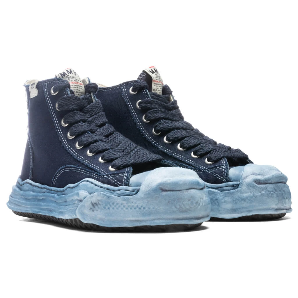 Hank High OG Sole Over Dyed Canvas Sneaker - Navy 2 Hank High OG Sole Over Dyed Canvas Sneaker - Navy - Image 2