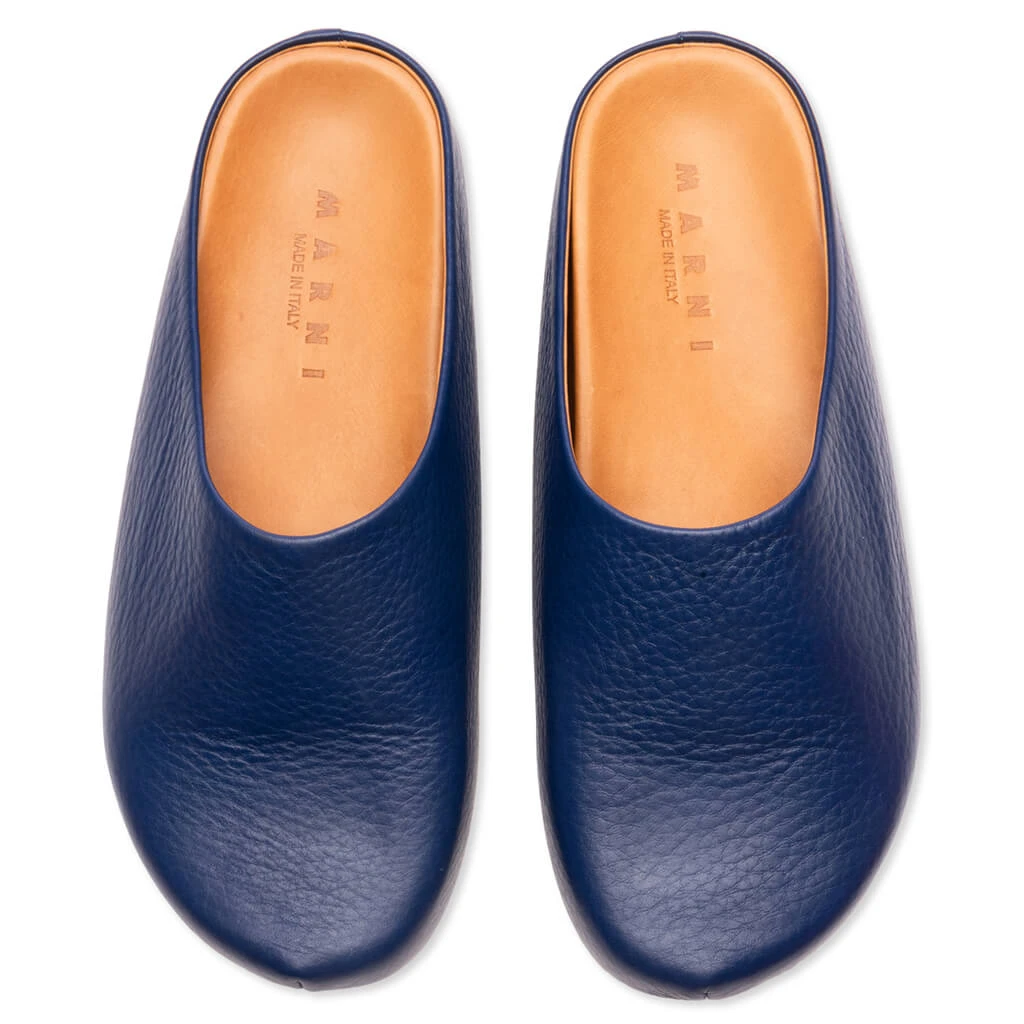Marni Leather Fussbett Sabot - Dusty Blue 2 Marni Leather Fussbett Sabot - Dusty Blue - Image 2