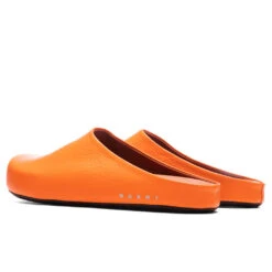 Marni Leather Fussbett Sabot - Orange -Best Shoes Shop Marni Leather Fussbett Sabot Orange SBMR001400 P4554 00R35 12 18 22 S NF Feature 4