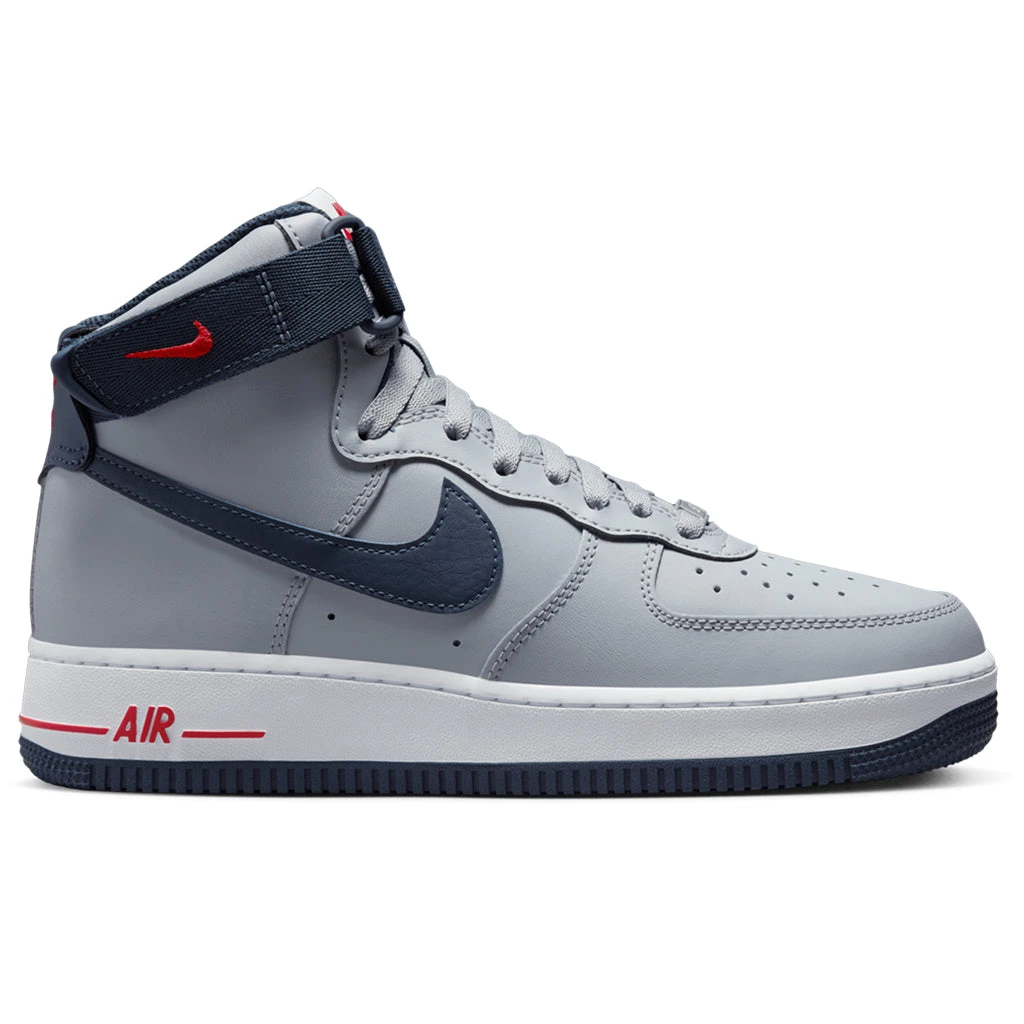 Nike Air Force 1 High Women's 'New England'- Wolf Grey/College Navy/Red 1 Nike Air Force 1 High Women's 'New England'- Wolf Grey/College Navy/Red