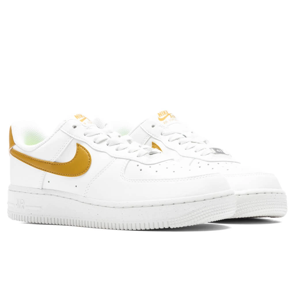 Nike Women's Air Force 1 '07 SE - Summit White/Bronzine/Metallic Silver 2 Nike Women's Air Force 1 '07 SE - Summit White/Bronzine/Metallic Silver - Image 2