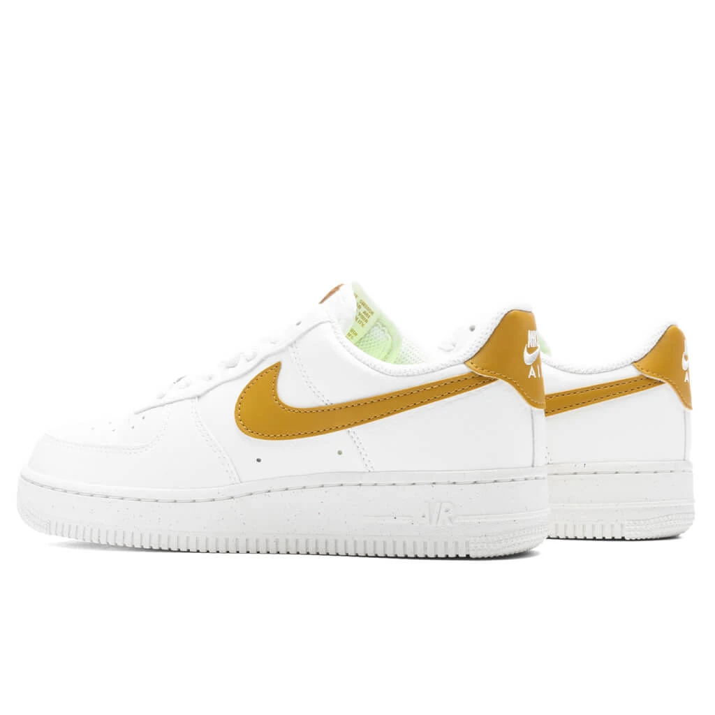 Nike Women's Air Force 1 '07 SE - Summit White/Bronzine/Metallic Silver 3 Nike Women's Air Force 1 '07 SE - Summit White/Bronzine/Metallic Silver - Image 3