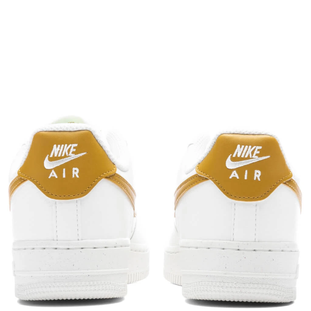 Nike Women's Air Force 1 '07 SE - Summit White/Bronzine/Metallic Silver 4 Nike Women's Air Force 1 '07 SE - Summit White/Bronzine/Metallic Silver - Image 4