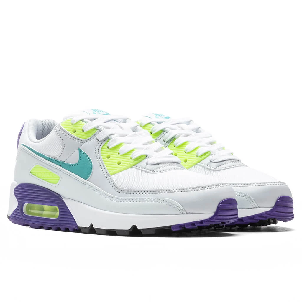 Nike Air Max 90 Women's - White/Washed Teal 2 Nike Air Max 90 Women's - White/Washed Teal - Image 2