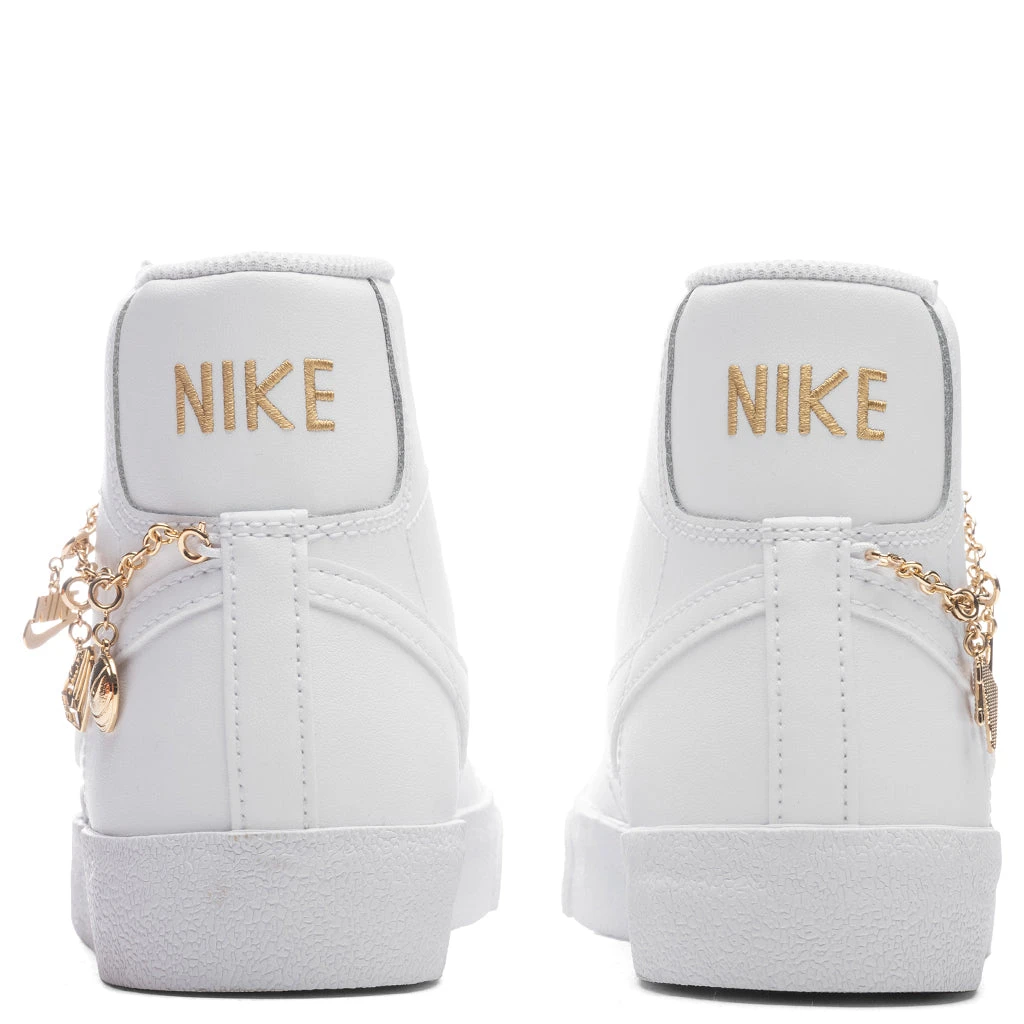 Nike Women's Blazer Mid '77 LX - White/White/Metallic Gold 4 Nike Women's Blazer Mid '77 LX - White/White/Metallic Gold - Image 4