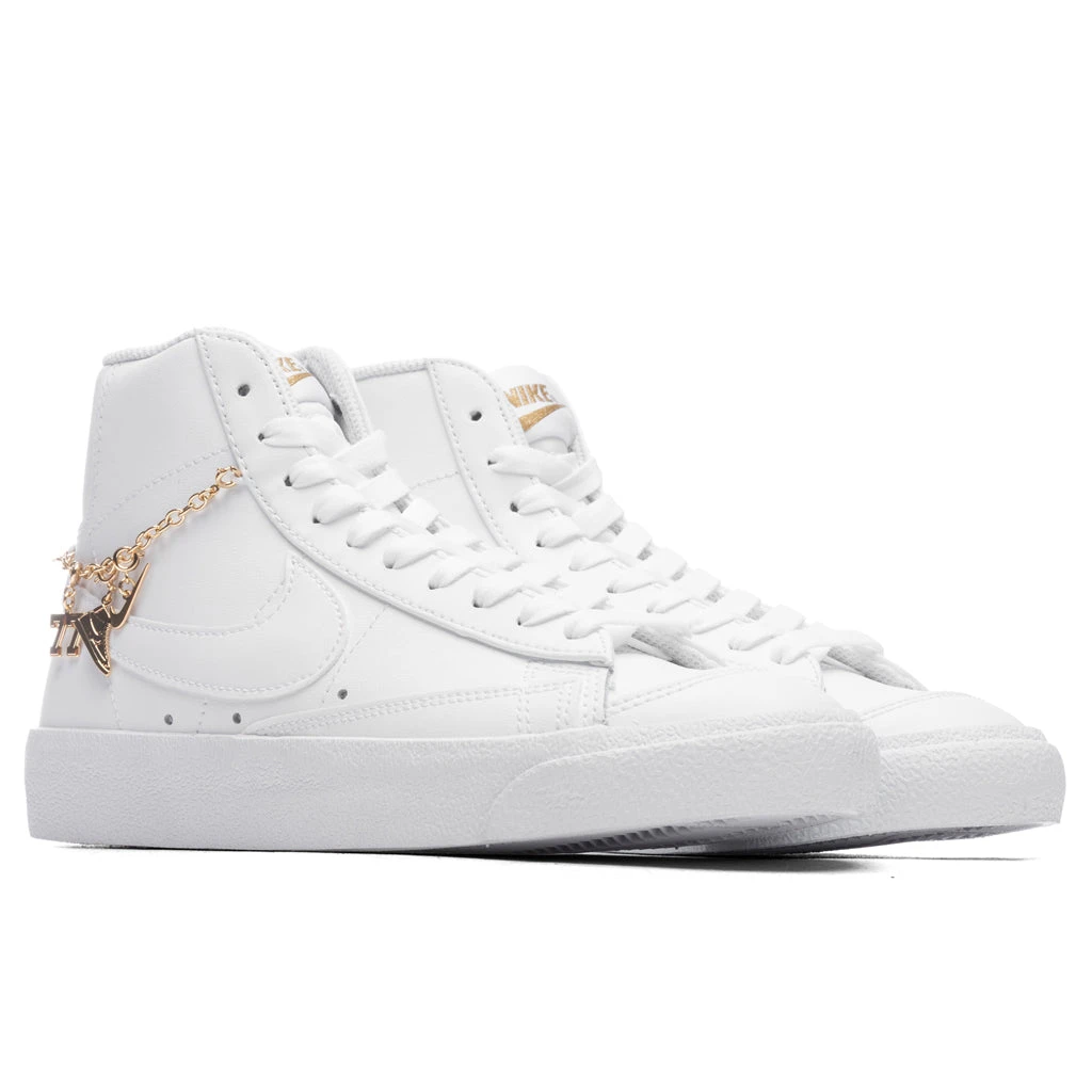 Nike Women's Blazer Mid '77 LX - White/White/Metallic Gold 2 Nike Women's Blazer Mid '77 LX - White/White/Metallic Gold - Image 2