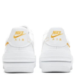 Nike Women's Air Force 1 PLT.AF.ORM - White/Yellow Ochre/Summit White 7 Nike Women's Air Force 1 PLT.AF.ORM - White/Yellow Ochre/Summit White -Best Shoes Shop Nike Women s Air Force 1 PLT.AF .ORM White Yellow Ochre Summit White DJ9946 102 08 16 22 Feature JORDAN 6