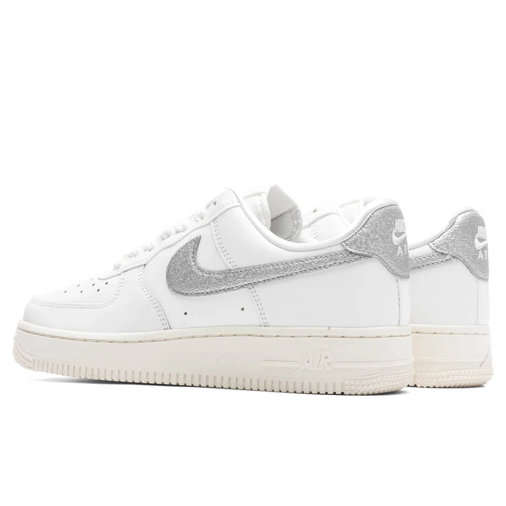 Nike Women's Air Force 1 '07 - Summit White/Metallic Silver 3 Nike Women's Air Force 1 '07 - Summit White/Metallic Silver - Image 3