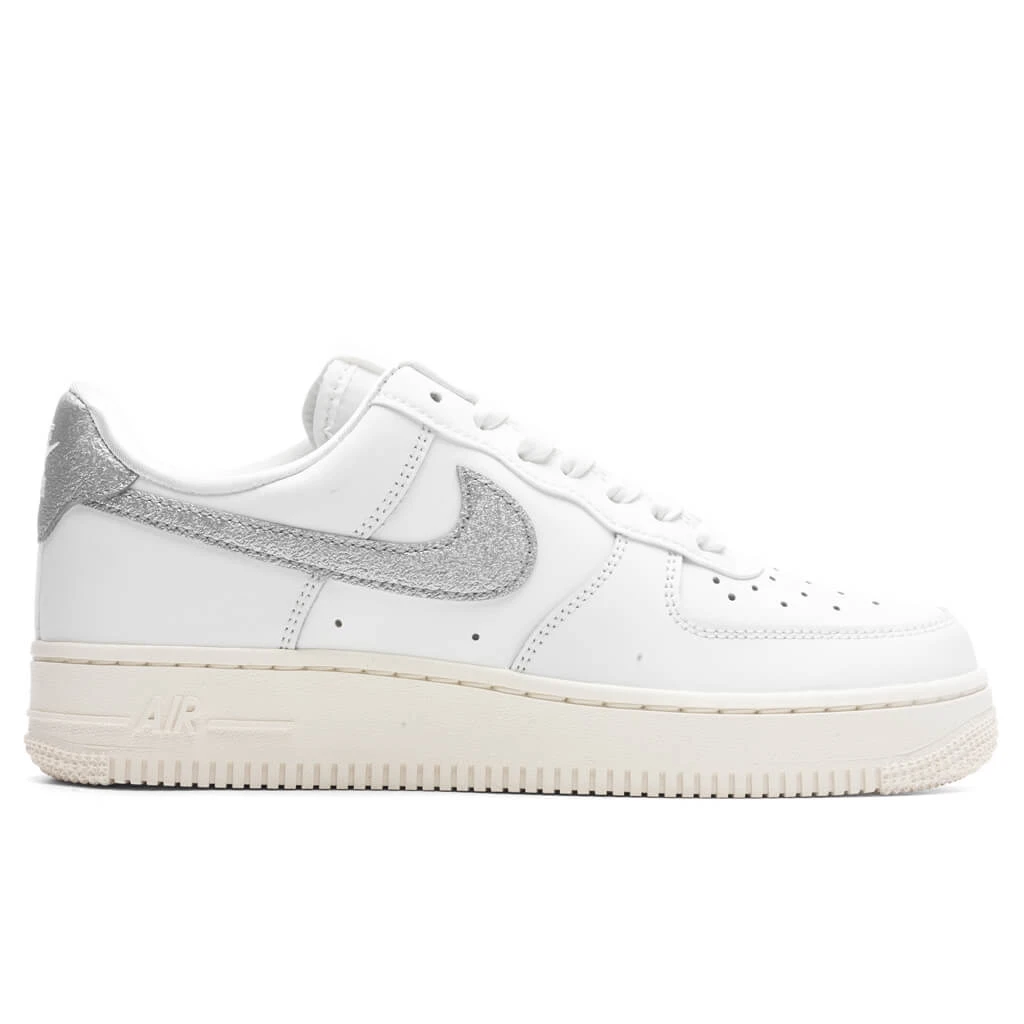 Nike Women's Air Force 1 '07 - Summit White/Metallic Silver 1 Nike Women's Air Force 1 '07 - Summit White/Metallic Silver