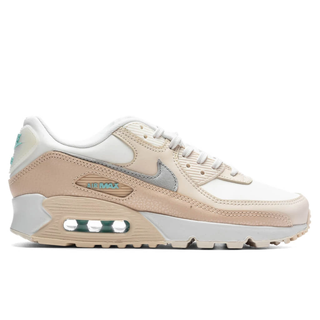 Nike Women's Air Max 90 - Phantom/Metallic Silver/Shimmer 1 Nike Women's Air Max 90 - Phantom/Metallic Silver/Shimmer