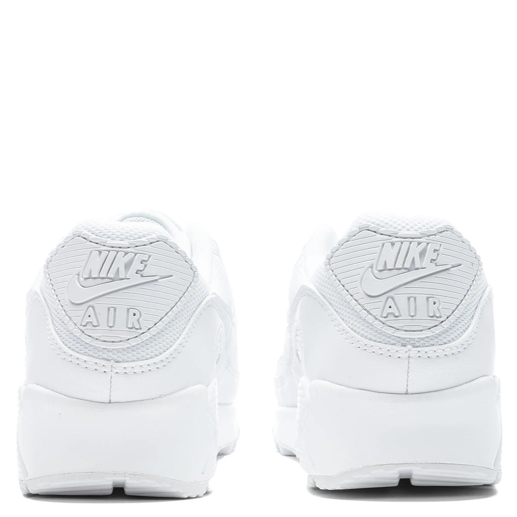 Nike Women's Air Max 90 - White/White/White 4 Nike Women's Air Max 90 - White/White/White - Image 4