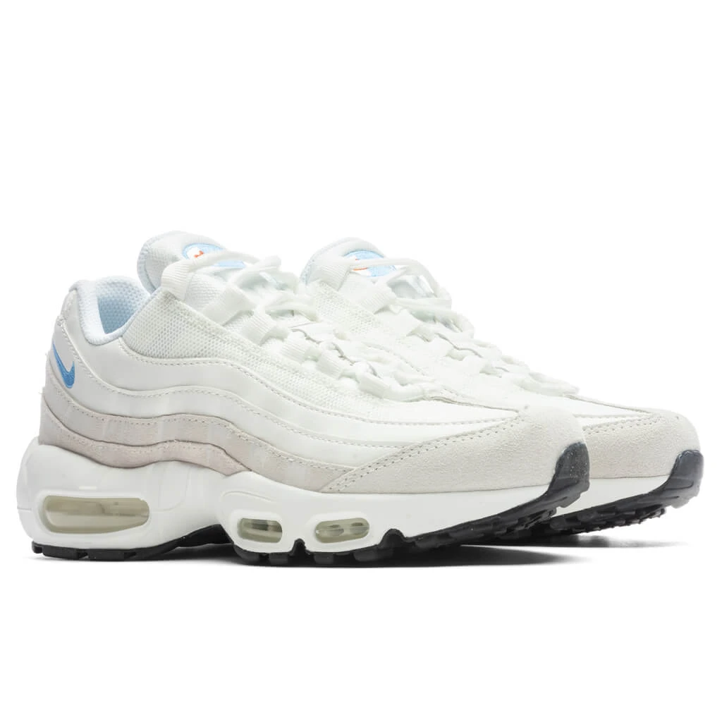 Nike Women's Air Max 95 - Summit White/University Blue 2 Nike Women's Air Max 95 - Summit White/University Blue - Image 2
