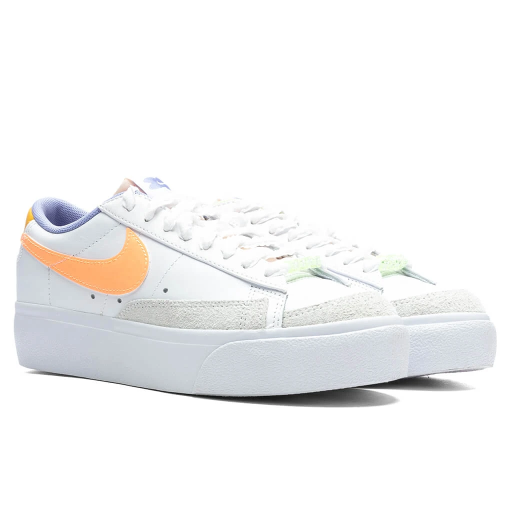 Nike Women's Blazer Low Platform - White/Peach Cream 2 Nike Women's Blazer Low Platform - White/Peach Cream - Image 2