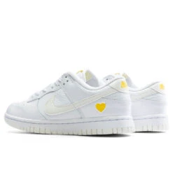 Nike Women's Dunk Low Yellow Heart - White/Optic Yellow -Best Shoes Shop Nike Women s Dunk Low White Sail Optic Yellow FD0803 100 01 20 23 Feature KN 5