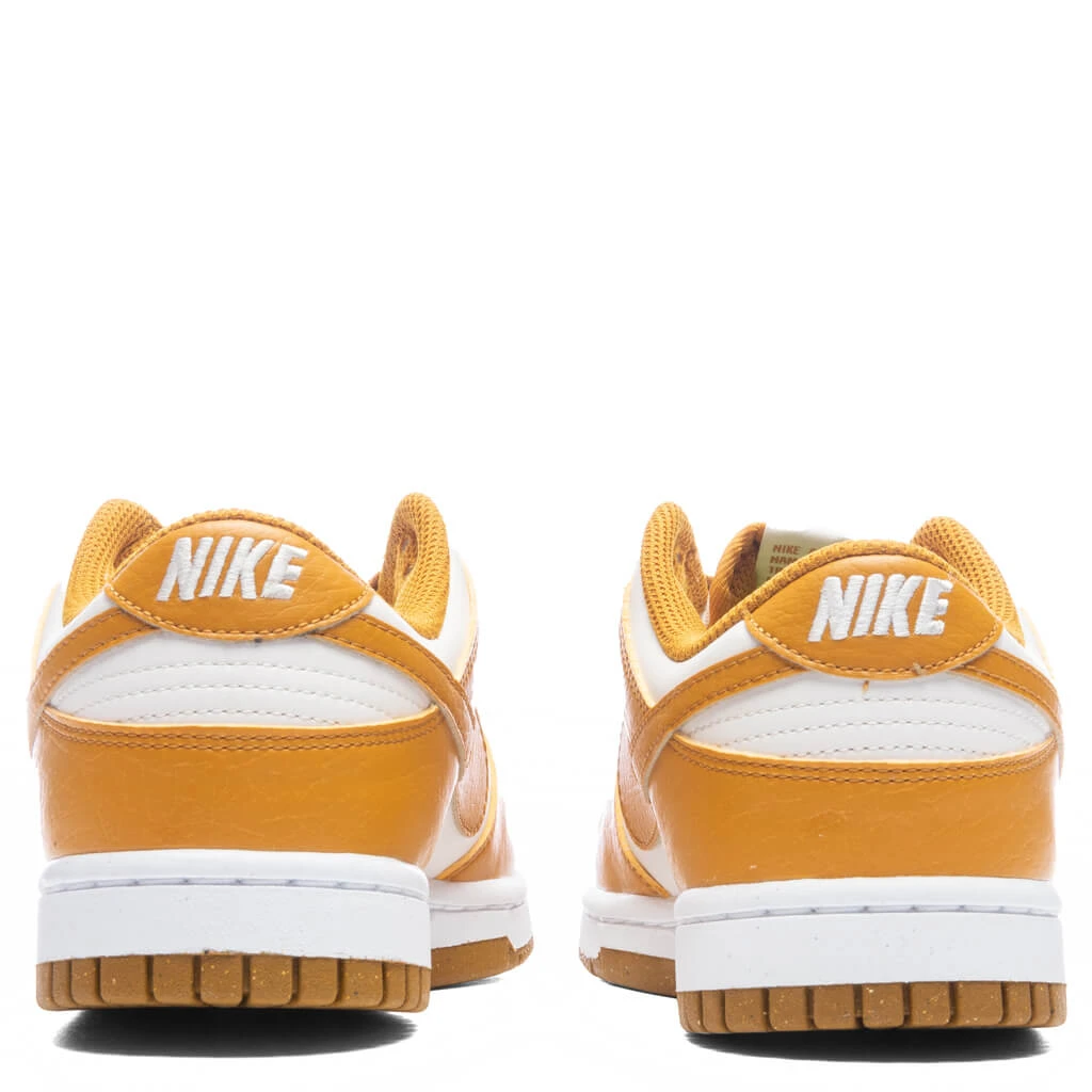 Nike Women's Next Nature Dunk Low - Phantom/Gold Suede/White 4 Nike Women's Next Nature Dunk Low - Phantom/Gold Suede/White - Image 4